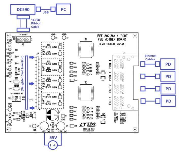 Schematic - Analog Devices Inc. LTC4291/LTC4292 Demo Board DC2685B